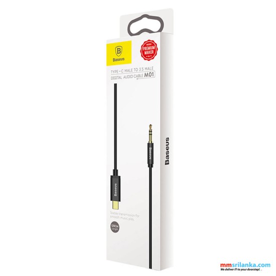 Baseus Yiven Type C Male To Male Audio Cable M Black